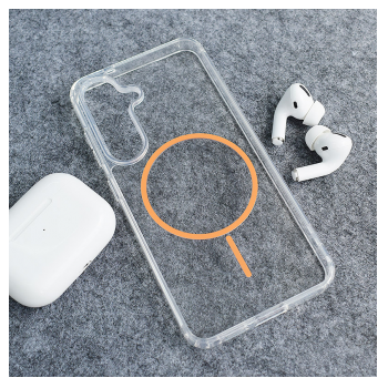 Maska Mag Case Clear Slim za Samsung S25/ S931B narandzasta