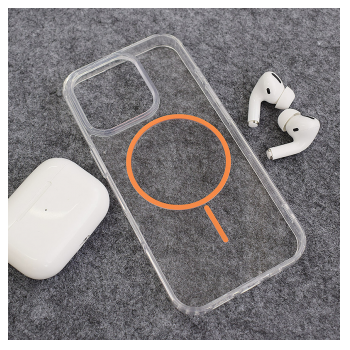 Maska Mag Case Clear Slim za iPhone 16 Pro narandzasta