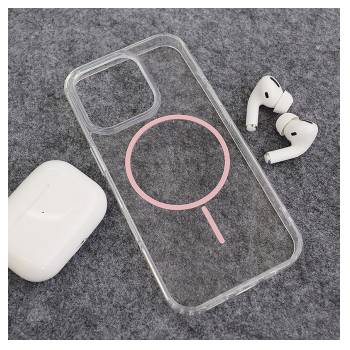 Maska Mag Case Clear Slim za iPhone 16 Pro roze