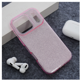 Maska Crystal Dust za iPhone 17 Pro Max/ 18 Pro Max pink