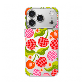 Maska Nanobit Print za iPhone 17 Pro Max Checkered Cherries