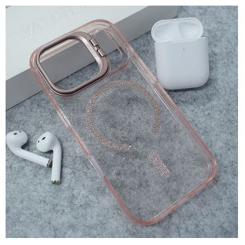 Maska Mag Case Bling Camera Bracket za iPhone 17 Pro/ 18 Pro pink