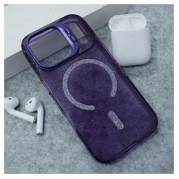 Maska Mag Case Bling Camera Bracket za iPhone 17 Pro/ 18 Pro ljubicasta