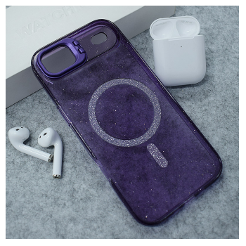 Maska Mag Case Bling Camera Bracket za iPhone Air ljubicasta