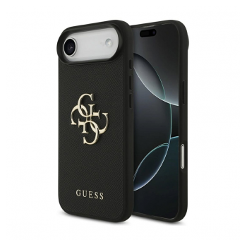 Maska Guess Grained Big 4G & Classic Logo do Apple za iPhone Air crna