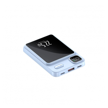 Power Bank Mag Charger 22,5W Digital Display 5000 mAh svetlo plavi