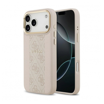 Maska Guess 4G Stripe MagSafe za iPhone 17 Pro/ 18 Pro pink