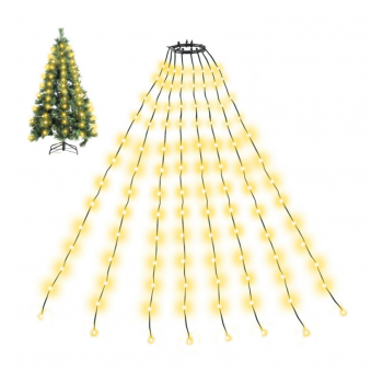 Novogodisnji ukras LED 280 lampica za jelku toplo zute 2m (USB napajanje)