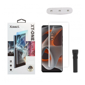 Zastitno staklo XMART UV Glue Full Cover + lampa za Motorola G96
