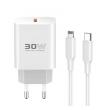 Kucni punjac KONFULON Joko C87C+DL50 30W sa kablom Type-C na Lightning beli 1m