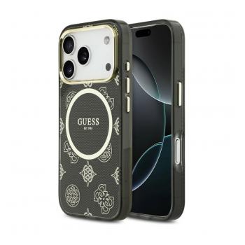 Maska Guess IML Peony Dot MagSafe za iPhone 17 Pro/ 18 Pro siva