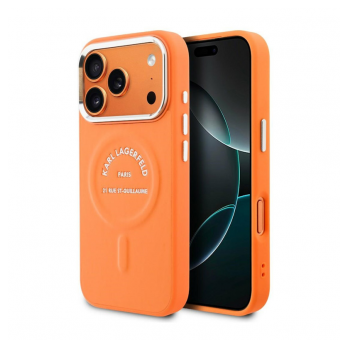 Maska Karl Lagerfeld Karl RSG Logo MagSafe za iPhone 17 Pro Max/ 18 Pro Max narandzasta