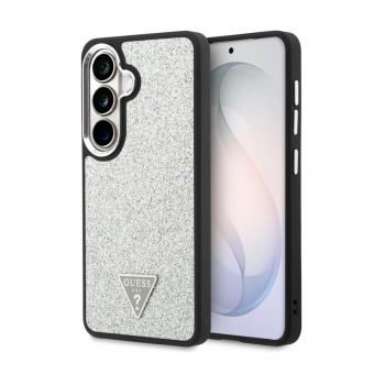 Maska Guess Fixed Glitter Triangle MagSafe za Samsung S26/ S941B silver