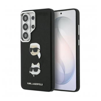 Maska Karl Lagerfeld Saffiano Double Heads Metal za Samsung S26 Ultra/ S948B crna