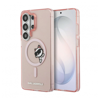 Maska Karl Lagerfeld IML Peekaboo Choupette MagSafe za Samsung S26 Ultra/ S948B roze