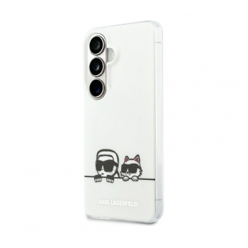 Maska Karl Lagerfeld IML Peekaboo Karl&Choupette MagSafe za Samsung S26/ S941B bela