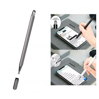 Olovka za touch screen 708 2u1 univerzalna tamno siva