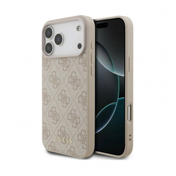 Maska Guess Hardcase 4G Big Logo za iPhone 17 Pro Max/ 18 Pro Max roze zlatna