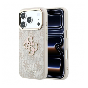 Maska Guess 4G Big Resin Logo za iPhone 17 Pro/ 18 Pro roze
