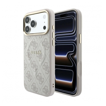 Maska Guess 4G Embossed Classic MagSafe za Samsung iPhone 17 Pro/ 18 Pro roze