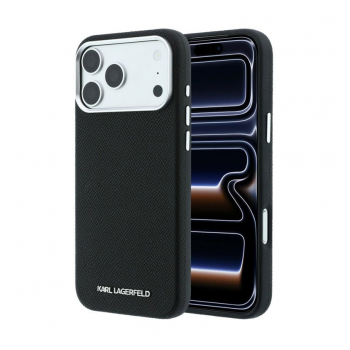 Maska Karl Lagerfeld Grained Elongated Magsafe iPhone 17 Pro Max/ 18 Pro Max crna