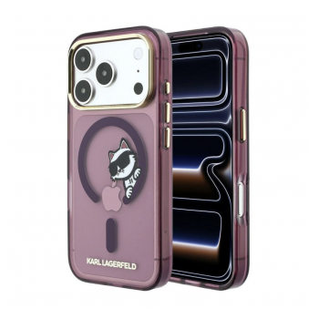 Maska Karl Lagerfeld Peekaboo Logo MagSafe za iPhone 17 Pro Max/ 18 Pro Max bordo